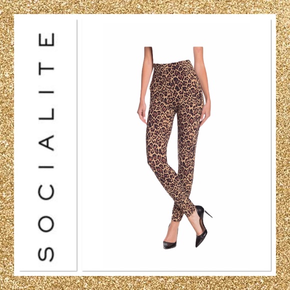 Socialite Pants - Socialite Leopard Print Leggings Socialite Pants - Socialite Leopard Print Leggings